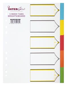 5 Tab Dividers Bright Board