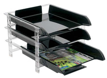 Bantex Letter Tray Black Set 3 | Letter Trays