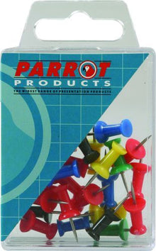 Parrot Thumb Tacks Carded Pack 25 Green