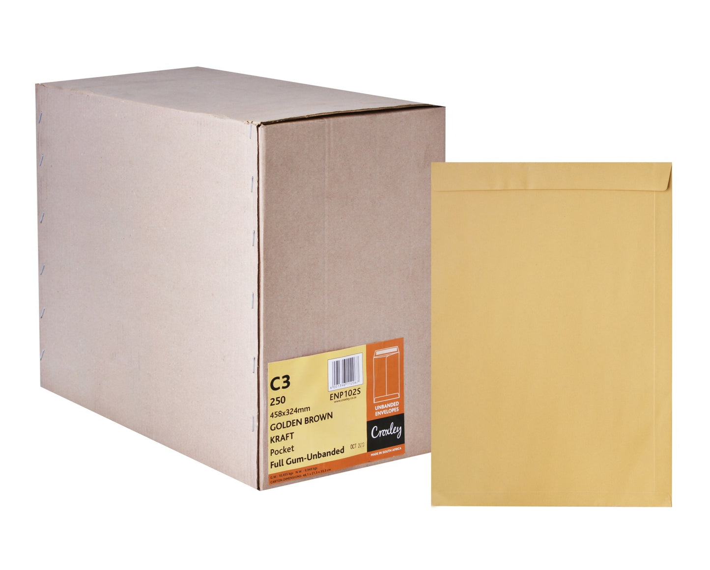 C3 Manilla Croxley Envelopes 458 X 324 Full Gum