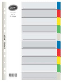 Bantex A4 10 Division Polyprop Index