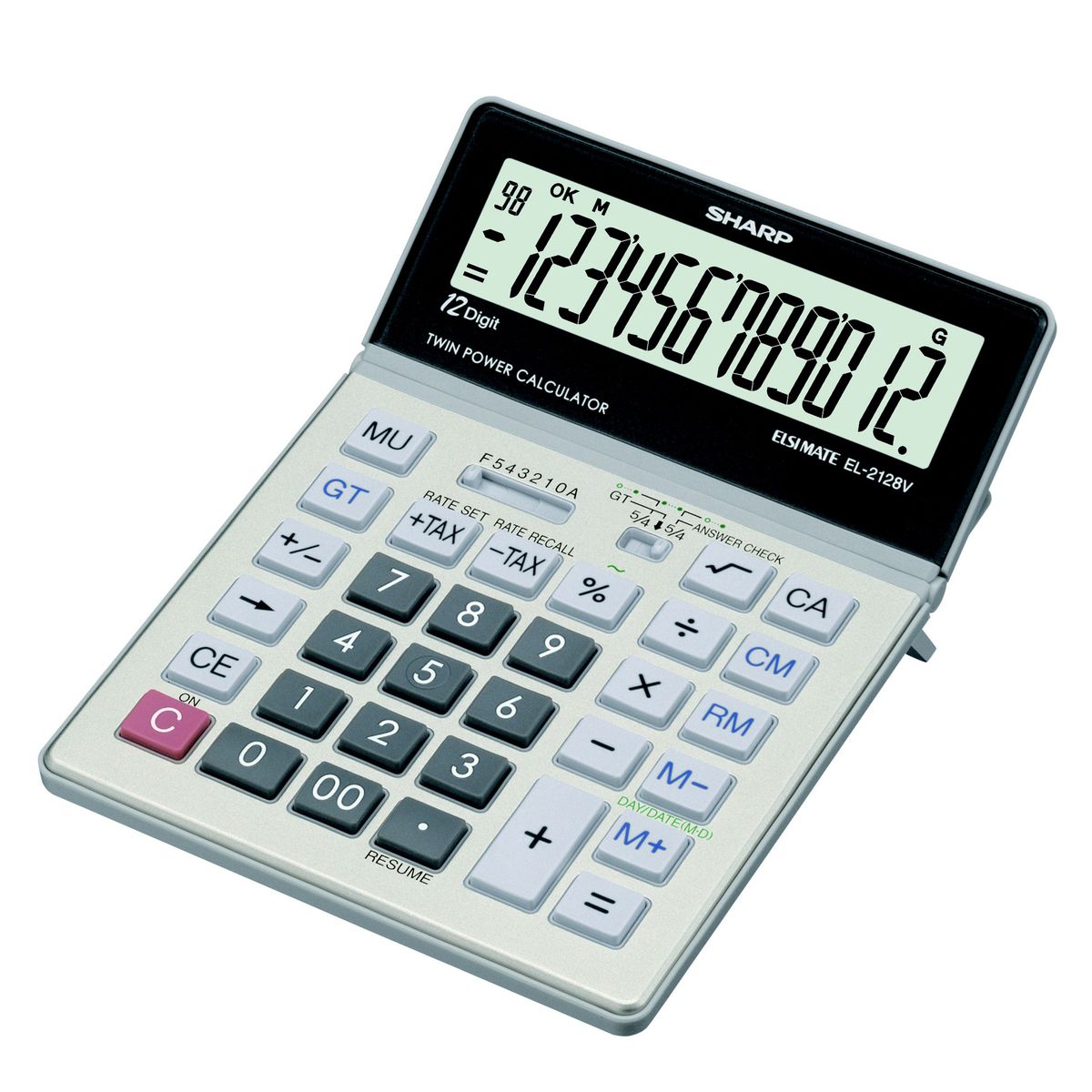 Sharp EL2128V Solar Semi Desk Calculator | Desktop Calculators