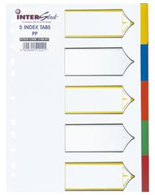 A4 PVC Index Colour 5 Tab