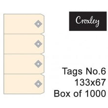 Croxley No 6 Buff Tags 133x67mm - Tag6