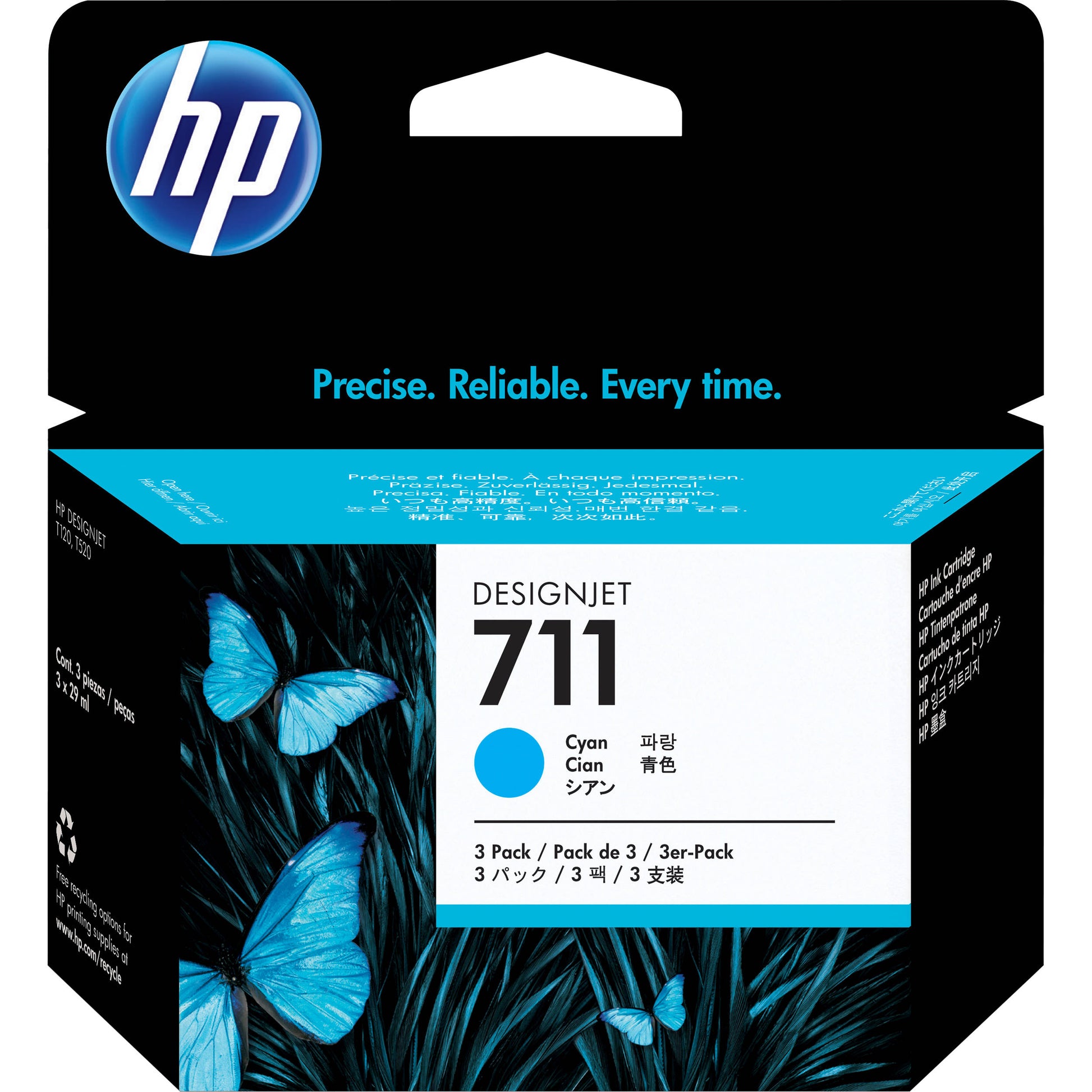 HP 711 Cyan Ink Cartridge | Hewlett Packard Inkjet Cartridges Genuine