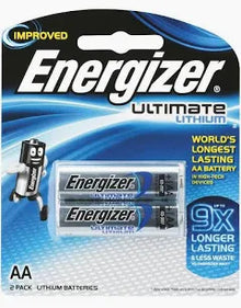 Energizer Ultimate Lithium AA 2 Pack | Batteries-Non Rechargeable