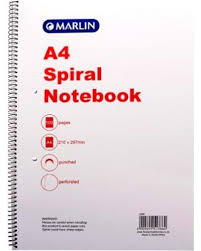 NOTEBOOK A4 100PG SIDE SPIRAL PUN/PERF | Notebooks