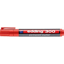 Edding 300 Red Bullet Marker | Permanent Marking Pens