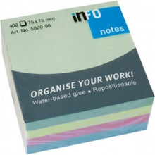 Info Notes 75mmx75mm Pastel Cube