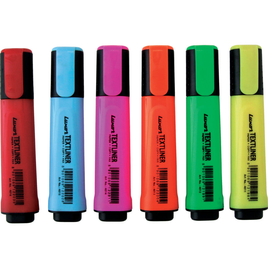 Luxor Highlighter Wallet of 6 | Highlighters