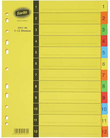 Bantex 1-12 Board Index 5 Colour