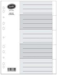 Bantex A4 5 Div White Board Index