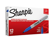 Sharpie Fine Blue Box 12 Permanent Marker | Permanent Marking Pens