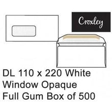 Croxley Envelopes Dl 110x220 Window Full Gum - Enb92ww