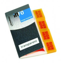 Info Flags Page Marker "Sign Here" 4x40 Sheets | Adhesive Note Flags