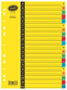 Bantex A-Z Board Index White