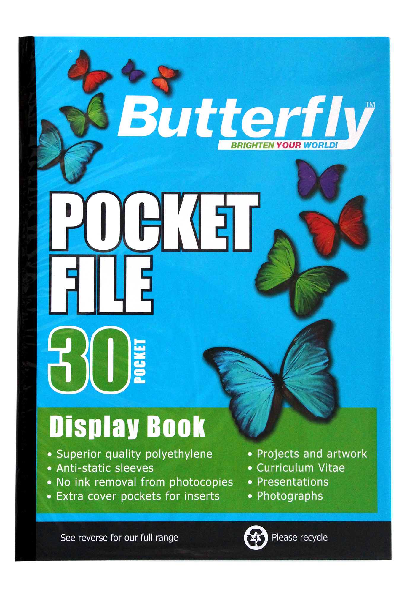 Butterfly Pocket File A4 30 Page