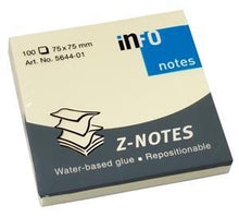 Info Z-Notes 75mmx75mm Pop Up Yellow