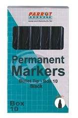 Parrot Marker Permanent Bullet Box 10 Black