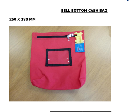 DURA PACK BELL BOTTOM CASH BAG | Security Bags