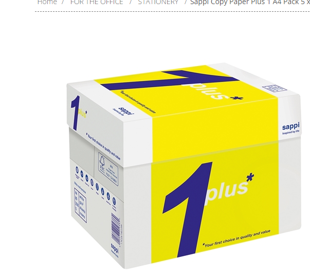 SAPPI COPY PAPER A4 1 PLUS 80G(Only in Cape Town) | A4 Copier papers
