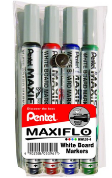 Pentel Whiteboard Marker 4 Colour | Whiteboard Pens
