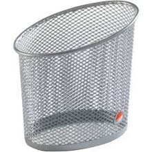 ALBA MESH PENCIL CUP METALLIC GREY | Desk Sorter
