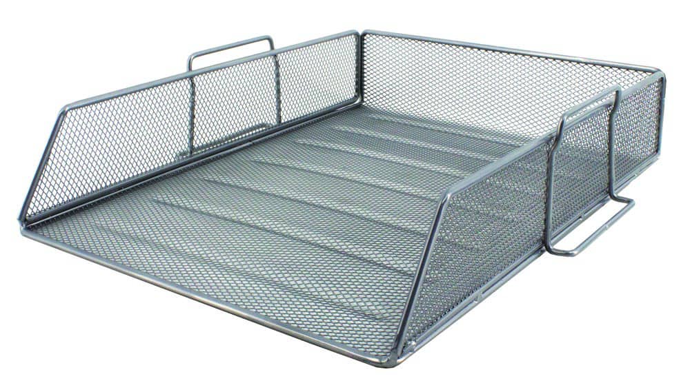 Mesh Single Document Tray Silver - M705S | Letter Trays