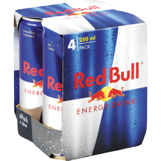 Red Bull Original Energy Drink Can 4 x 250ml | Cold Drinks