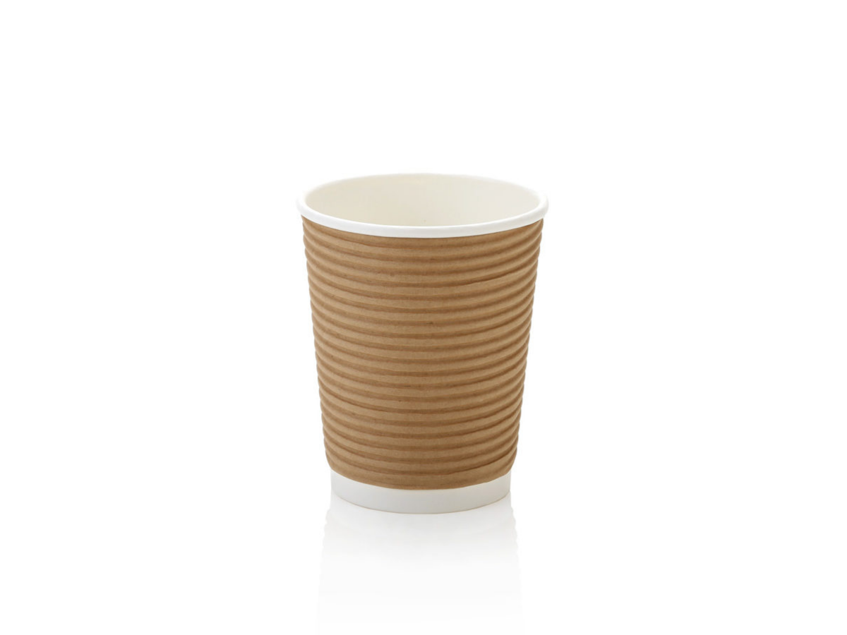 Sinica Ripple Cup Kraft 250ml x 1000's | Kitchen Utensils