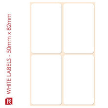 Redfern White Labels R5082 Sheets | Flat pack Labels