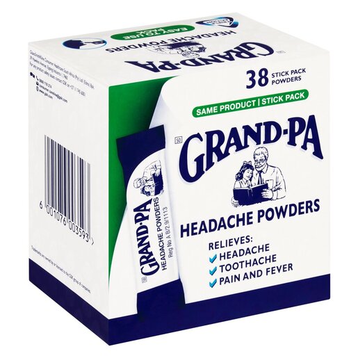 GRAND-PA HEADACHE POWDER REGULAR STICK PACK 38s | Unassigned