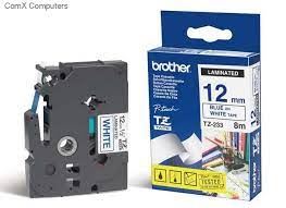 Brother 12MMx8 Blue On White Tape | Brother Tape